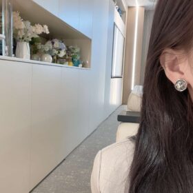 Chanel-Round-Button-Plastic-Earrings-1