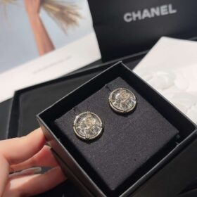 Chanel-Round-Button-Plastic-Earrings-1