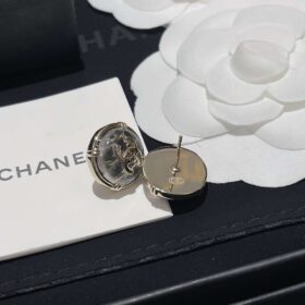 Chanel-Round-Button-Plastic-Earrings-1