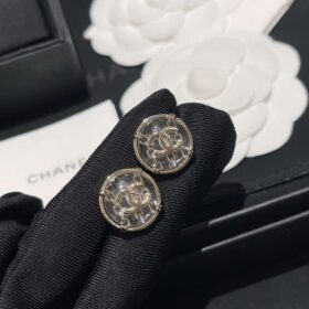 Chanel-Round-Button-Plastic-Earrings-1