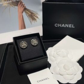 Chanel-Round-Button-Plastic-Earrings-1